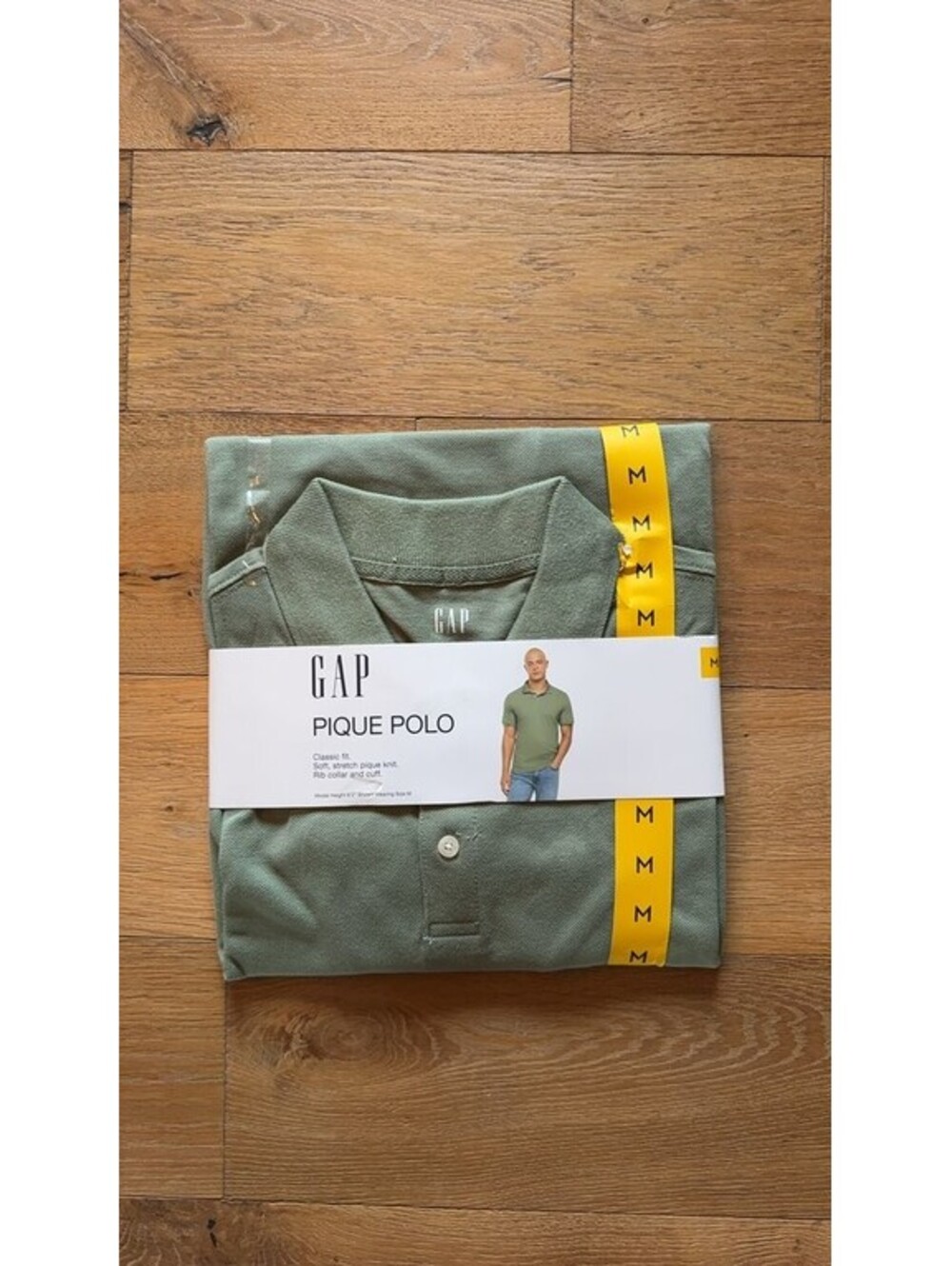 GAP Pique Polo Shirt in Green Medium 0255